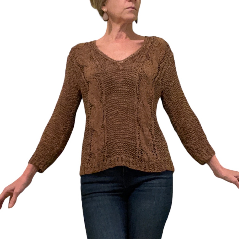 Vintage Leather Knit Sweater